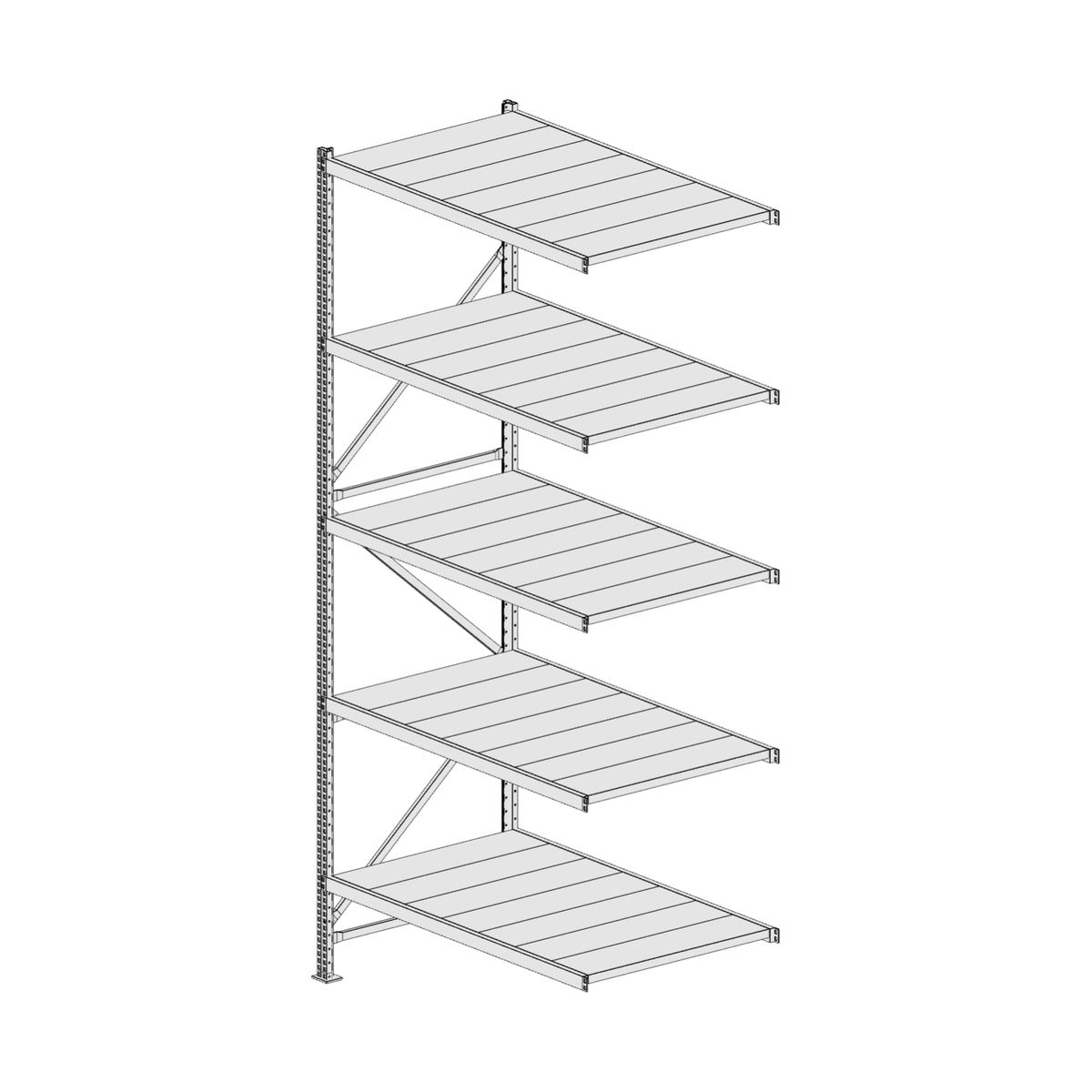 Scaffalatura MM50 modulo aggiuntivo 3000x1400x800 mm