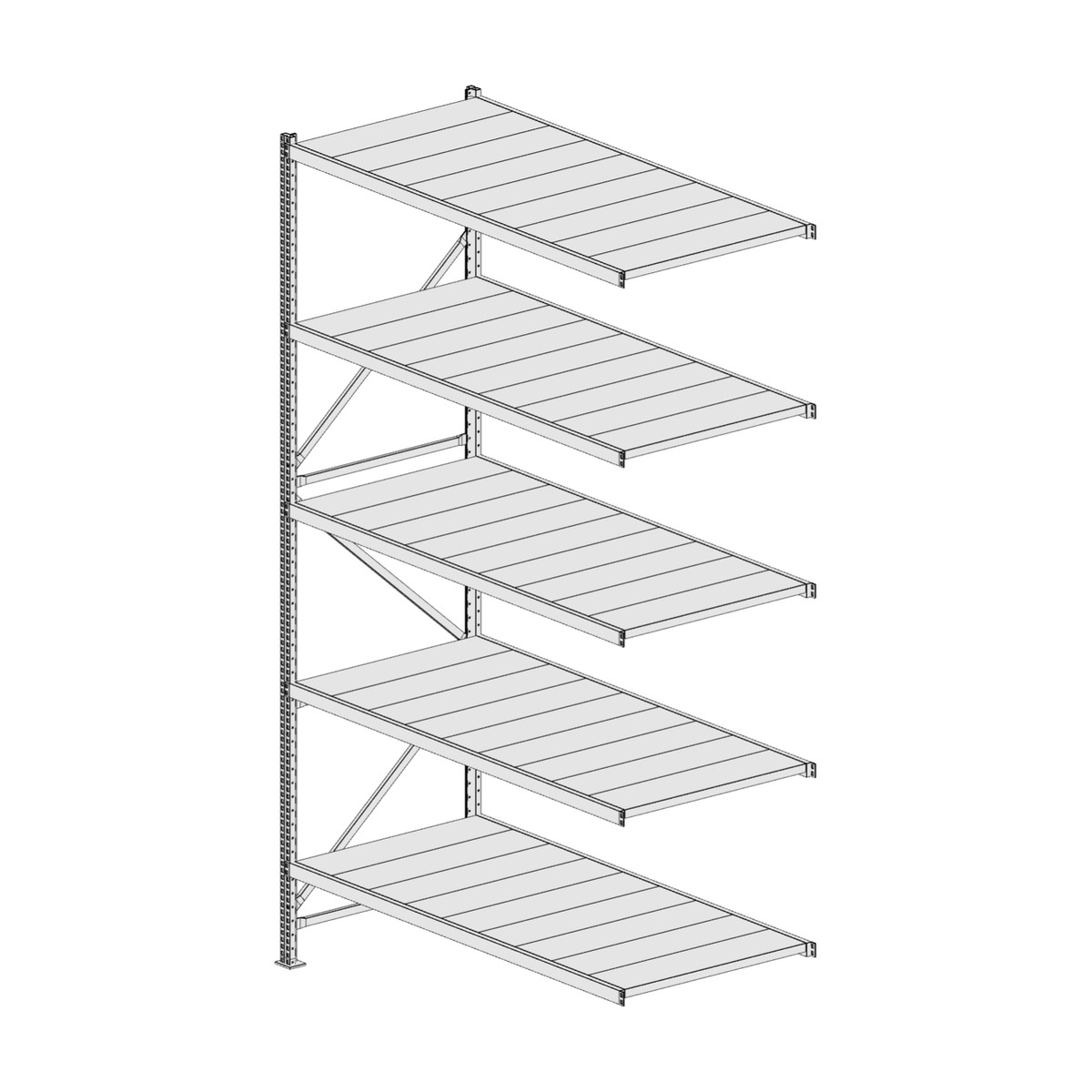 Scaffalatura MM50 modulo aggiuntivo 3000x1800x800 mm