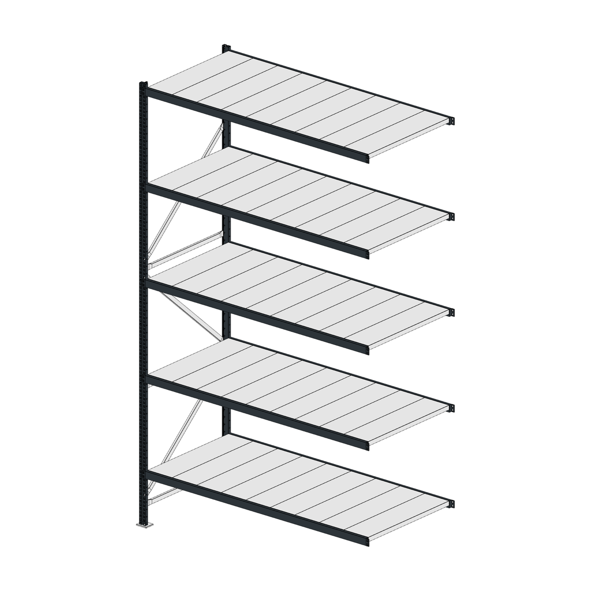 Scaffalatura MM50 modulo aggiuntivo RAL 7016