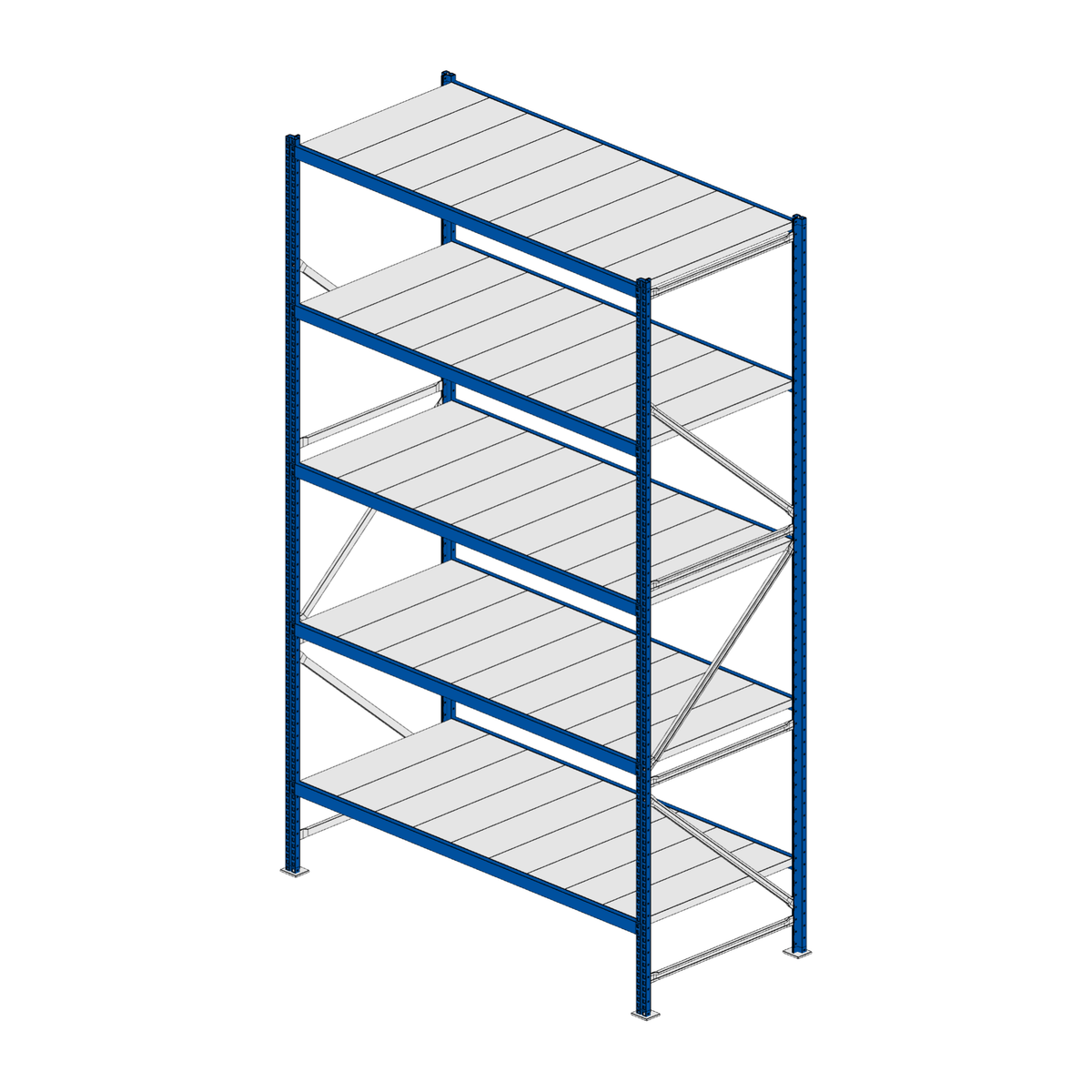Scaffalatura MM50 modulo base RAL 5010 3000x1800x800 mm