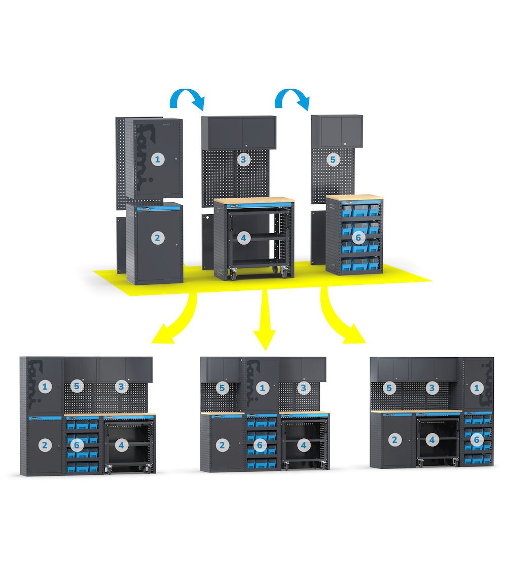 MODULO GARAGE 391 - DIM. MM  L=2128 P=496 A=1900