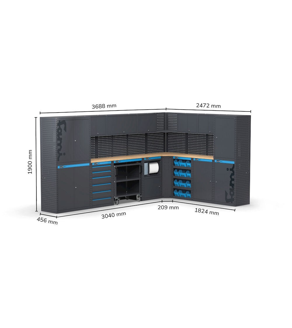 MODULO GARAGE 391 - DIM. MM  L=3688 P=2472 A=1900