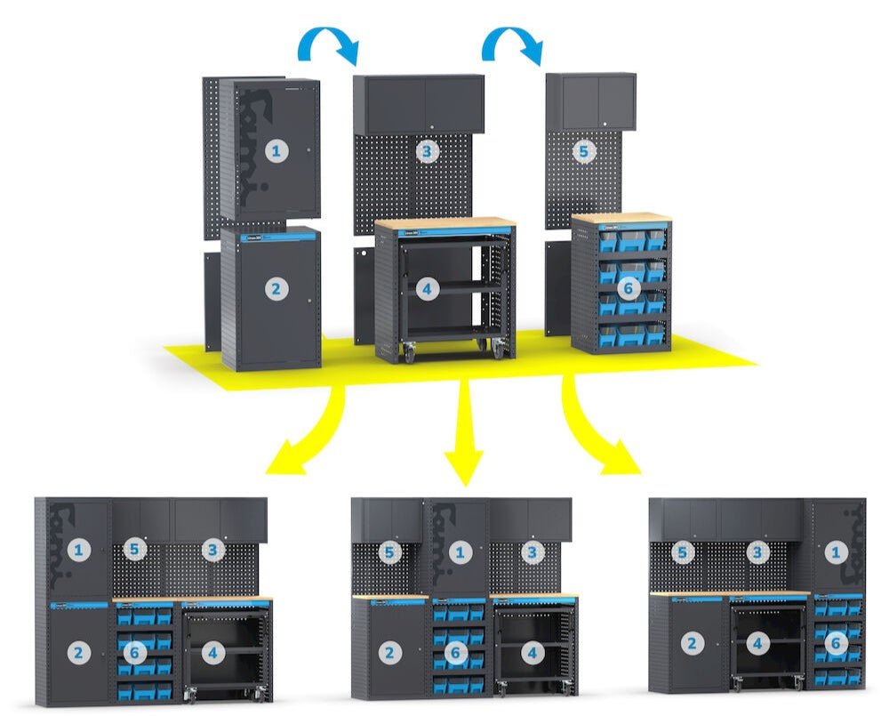 MODULO GARAGE 391 - DIM. MM  L=3040 P=496 A=1900