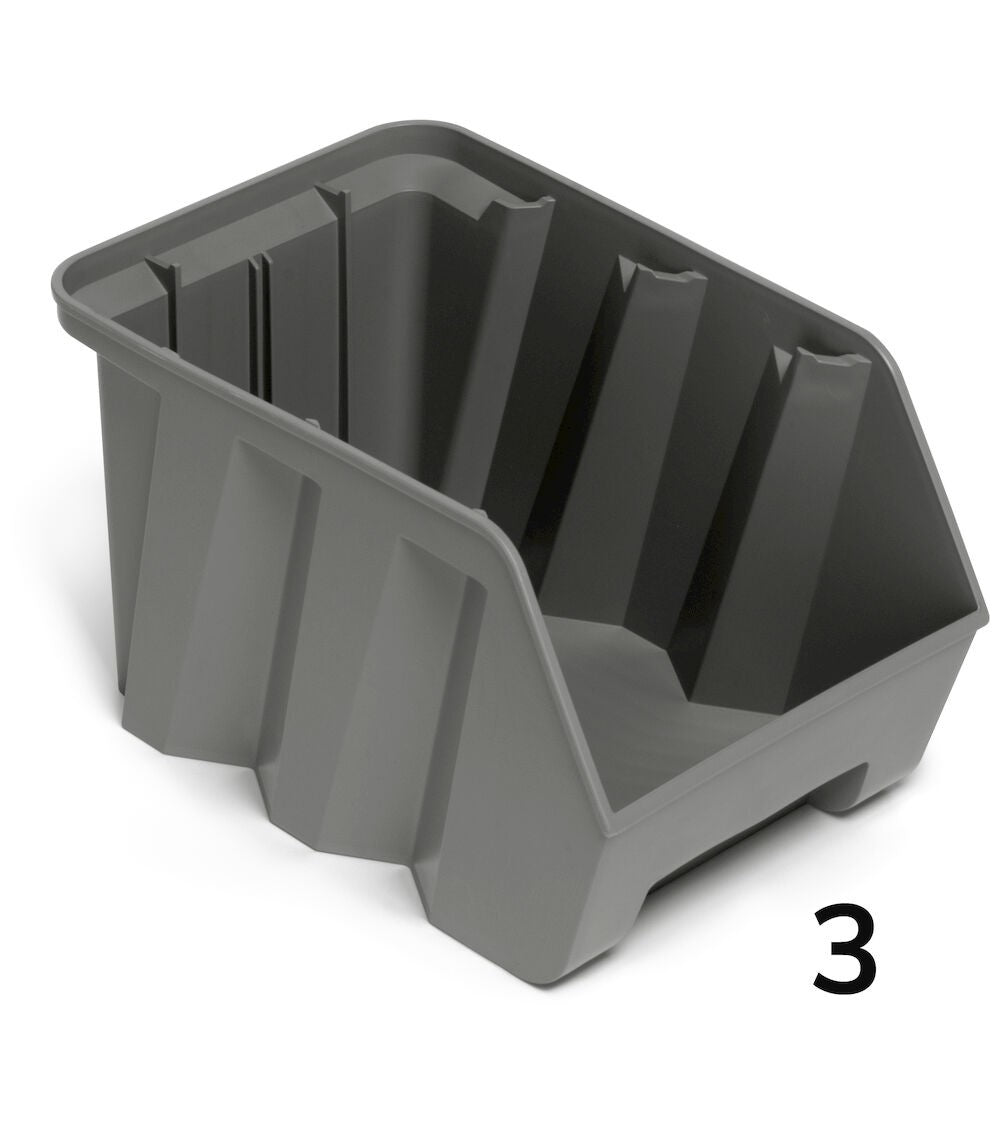 CONTENITORE IN PP RICICLATO PICKING BOX AIR MISURA 3 CON FONDO RINFORZATO - DIM. MM  L=224 P=354 A=203