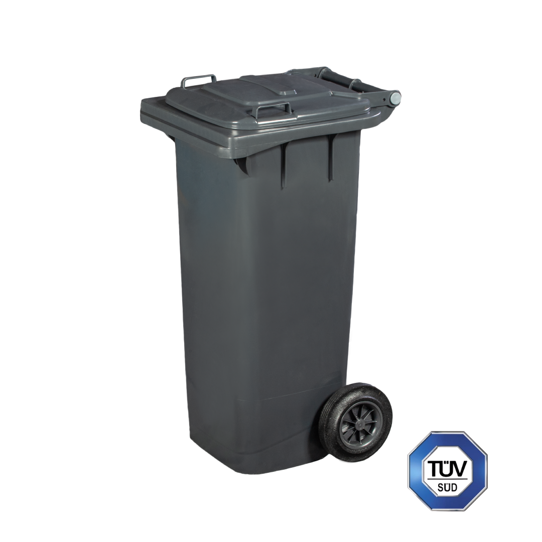 Bidone quadro raccolta differenziata con ruote, 80 Lt - Certificati TÜV - UNI EN 840