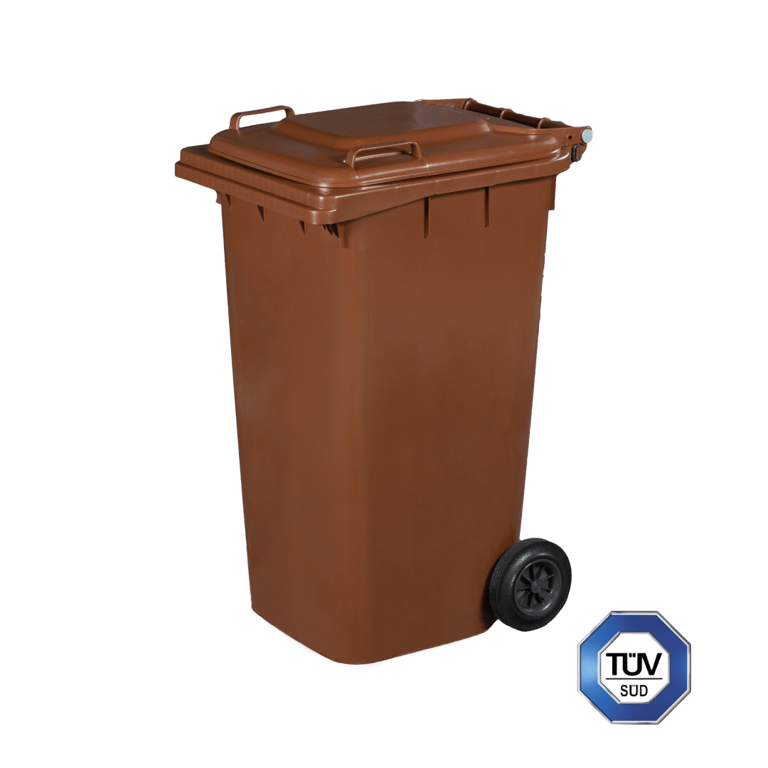 Bidone quadro raccolta differenziata con ruote, 240 Lt - Certificati TÜV - UNI EN 840
