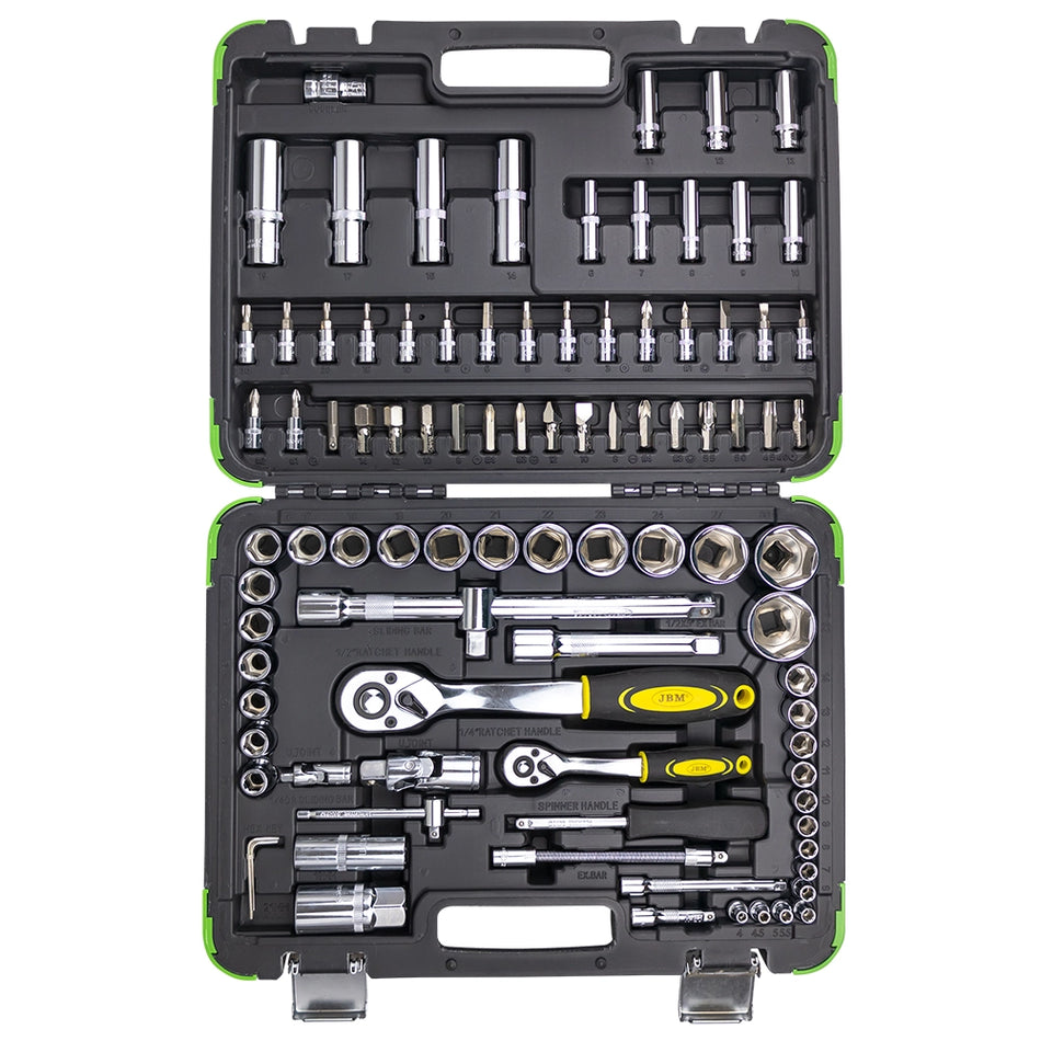 Tool case with 74 pieces (polygon sockets)