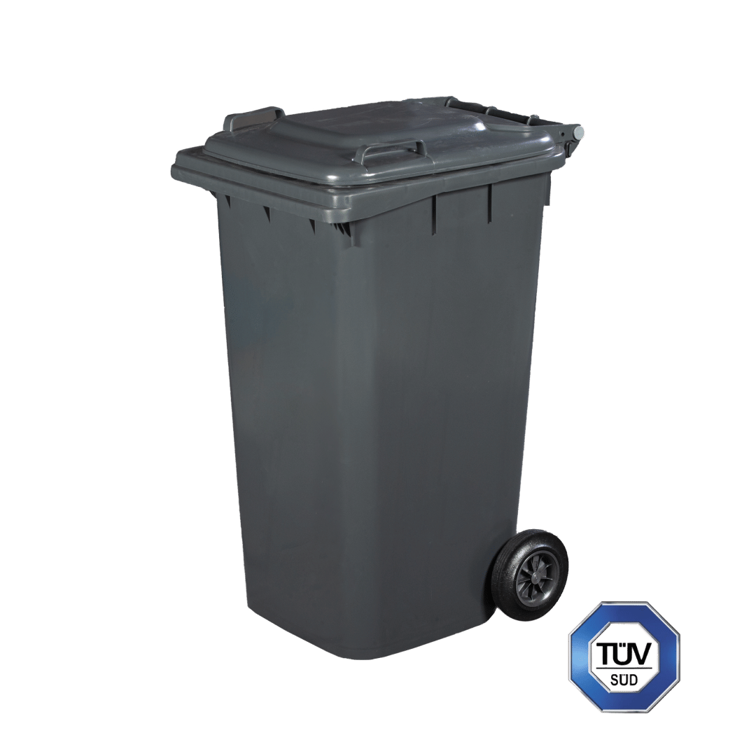 Bidone quadro raccolta differenziata con ruote, 240 Lt - Certificati TÜV - UNI EN 840
