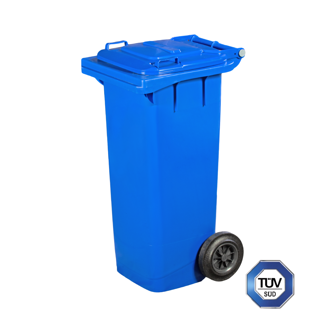 Bidone quadro raccolta differenziata con ruote, 80 Lt - Certificati TÜV - UNI EN 840