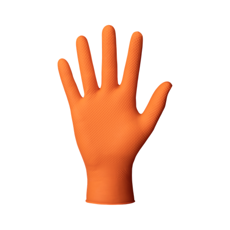 Orangefarbene Gogrip-Handschuhe 