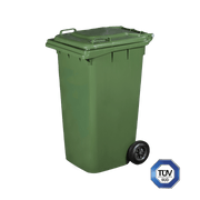 Bidone quadro raccolta differenziata con ruote, 240 Lt - Certificati TÜV - UNI EN 840
