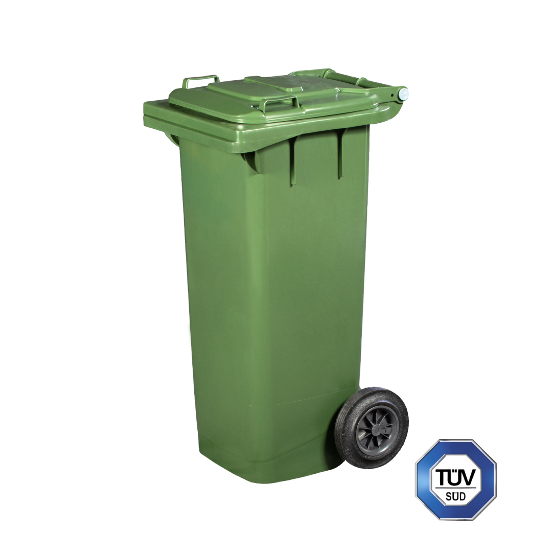Bidone quadro raccolta differenziata con ruote, 80 Lt - Certificati TÜV - UNI EN 840
