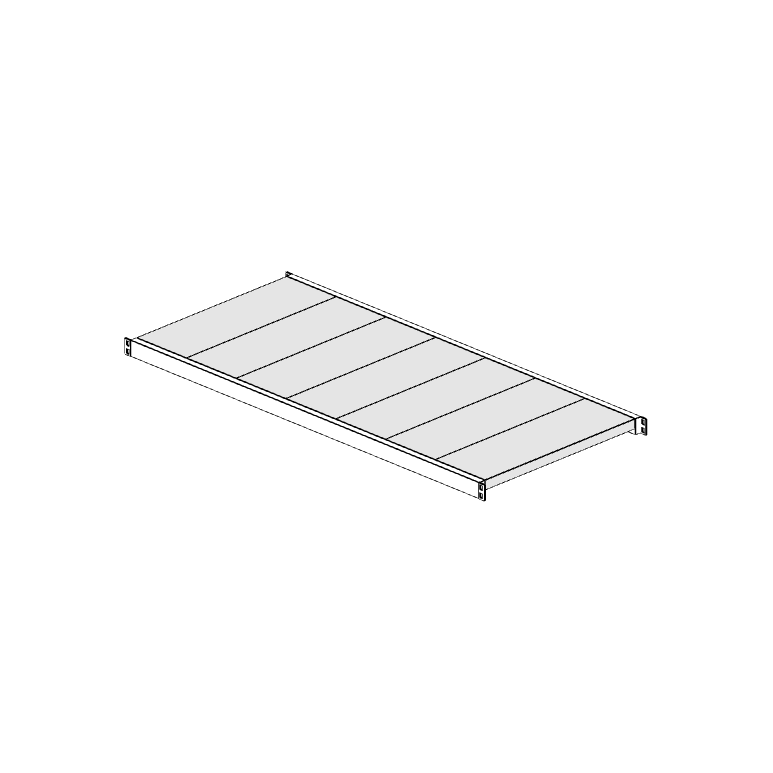 Ripiano aggiuntivo per scaffalatura MM50 bianco