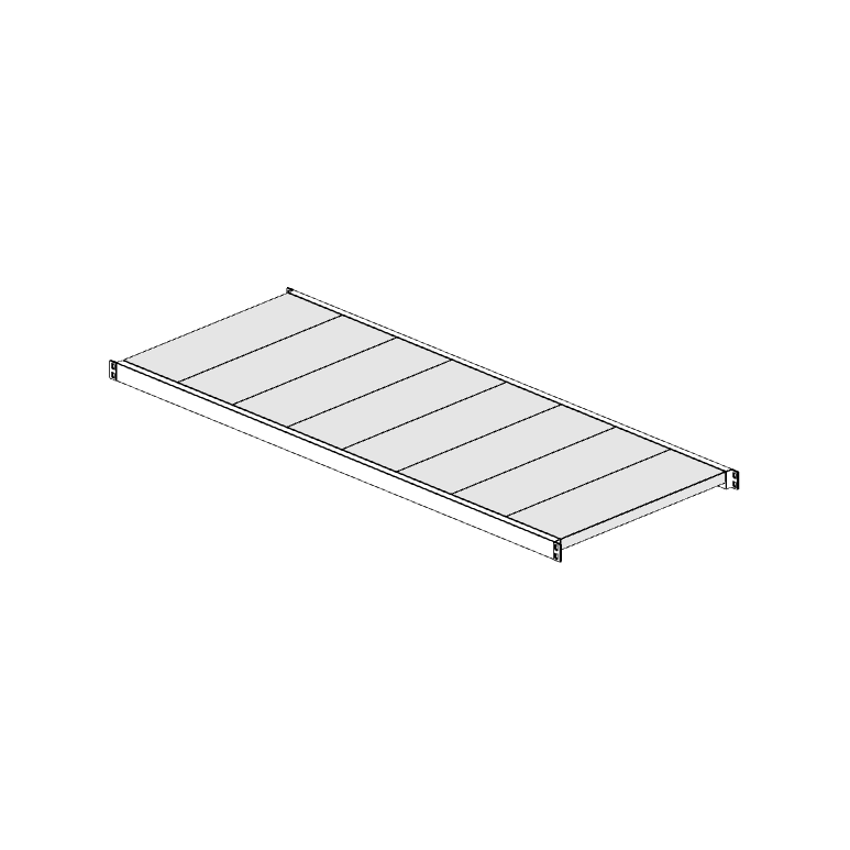 Ripiano aggiuntivo per scaffalatura MM50 bianco