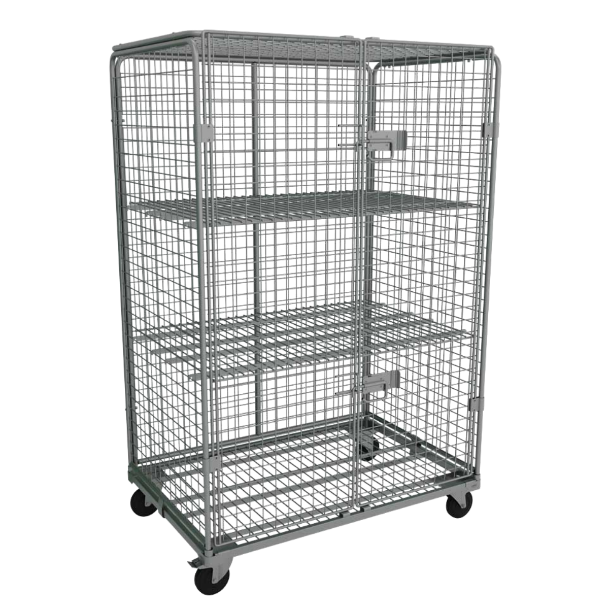 Roll container sicurezza 120x80 cm – Con porta lucchettabile e maglia antifurto