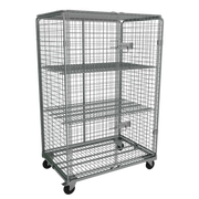 Roll container sicurezza 120x80 cm – Con porta lucchettabile e maglia antifurto