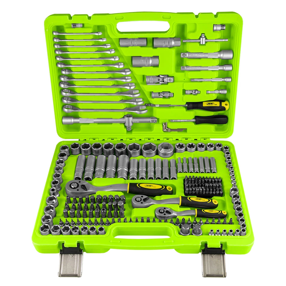 94-piece tool case with satin hex sockets