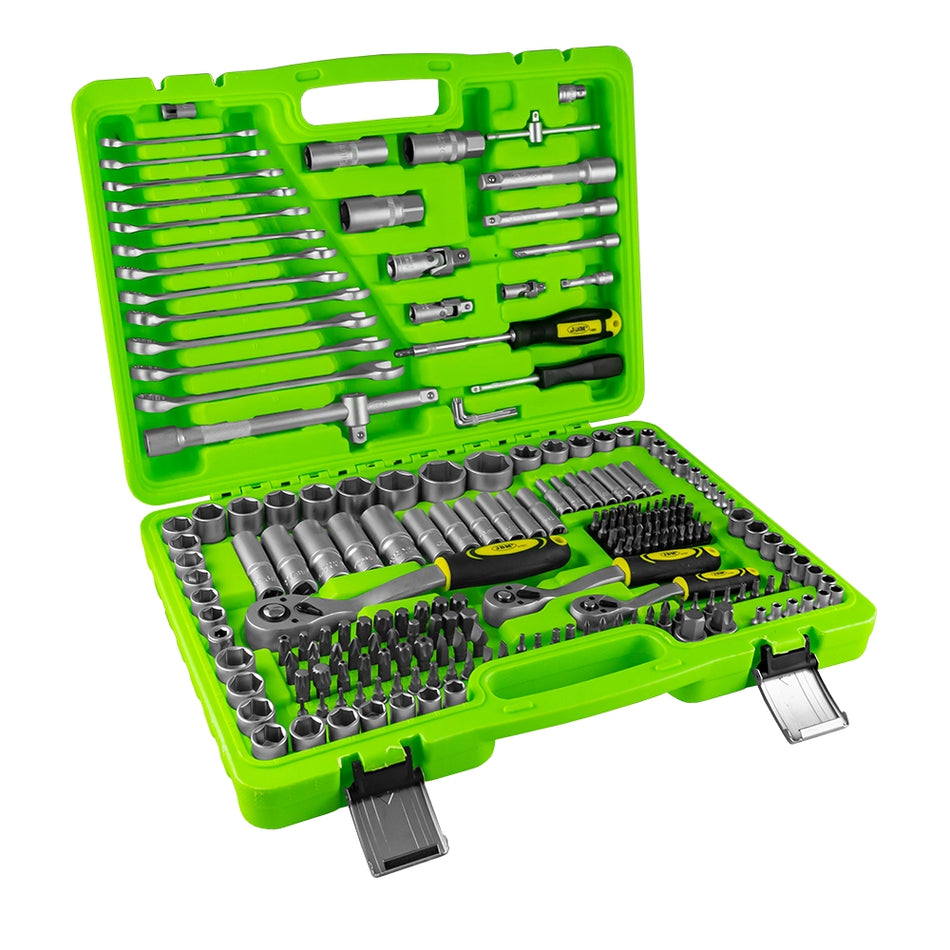 94-piece tool case with satin hex sockets