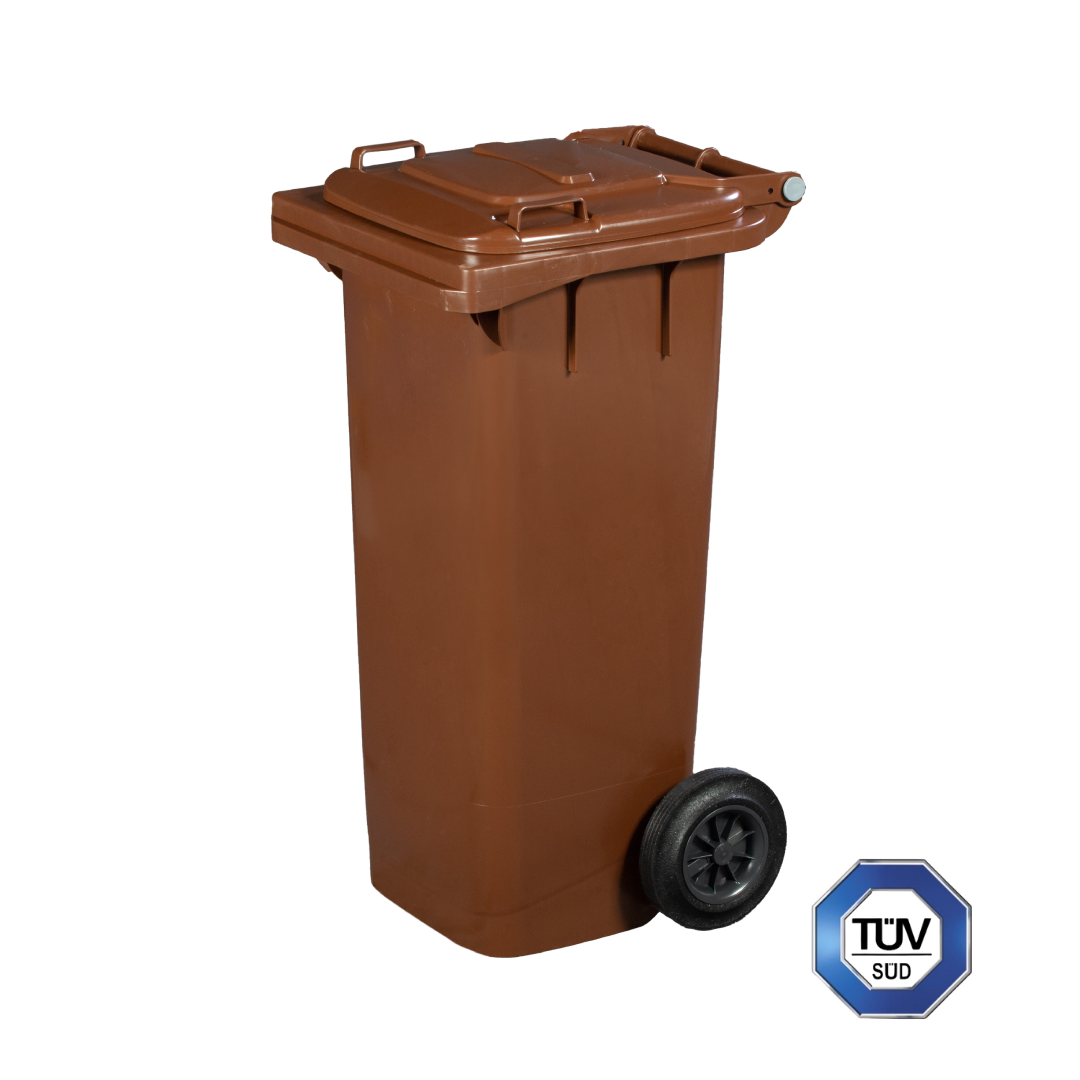 Bidone quadro raccolta differenziata con ruote, 80 Lt - Certificati TÜV - UNI EN 840