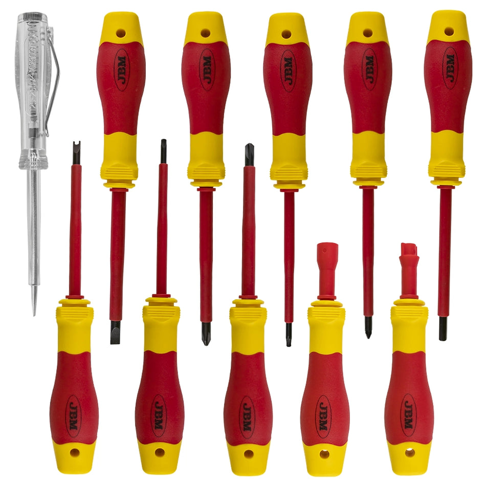 Electrically insulated screwdriver set up to 1000v