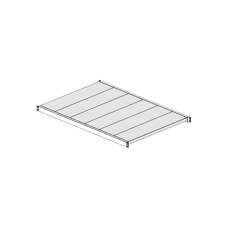 Ripiano aggiuntivo per scaffalatura MM50 bianco