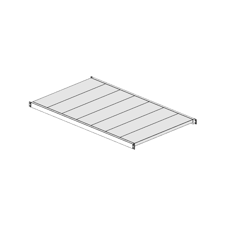 Ripiano aggiuntivo per scaffalatura MM50 bianco