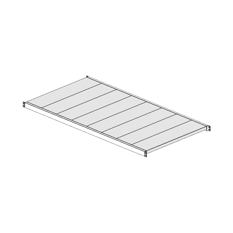 Ripiano aggiuntivo per scaffalatura MM50 bianco