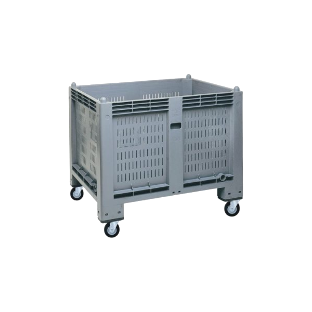 Cargopallet 600 plus new con pareti grigliate - grigio alimentare