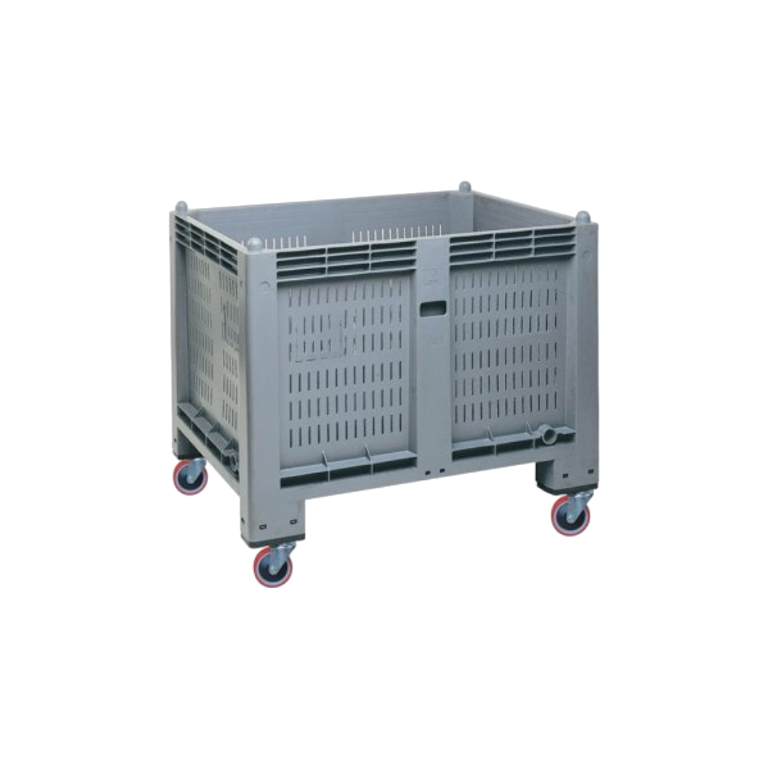 Cargopallet 600 plus new con pareti grigliate - grigio alimentare