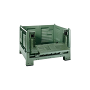 Cargo fold 700 con pareti grigliate e portello - verde alimentare