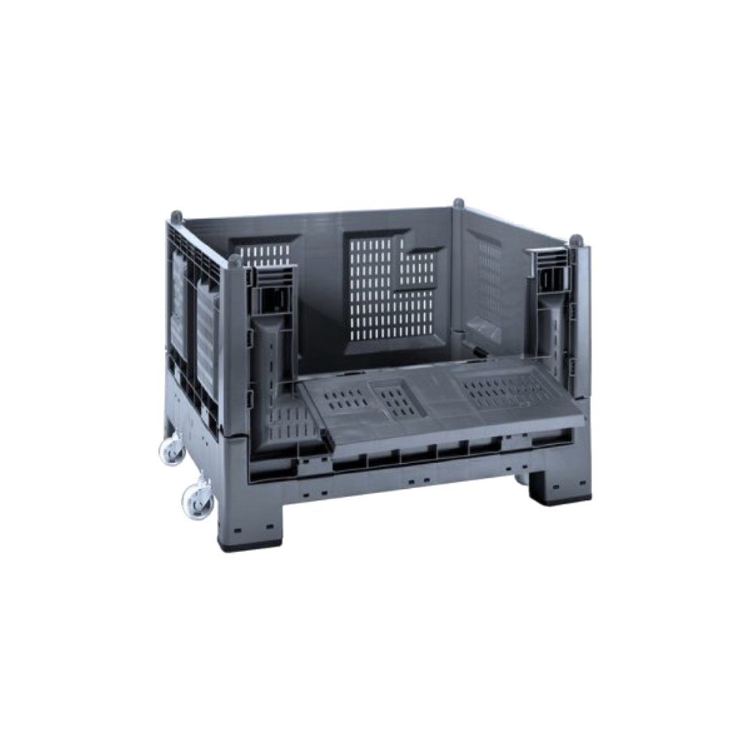 Cargo fold 700 con pareti grigliate e portello - grigio ecologico