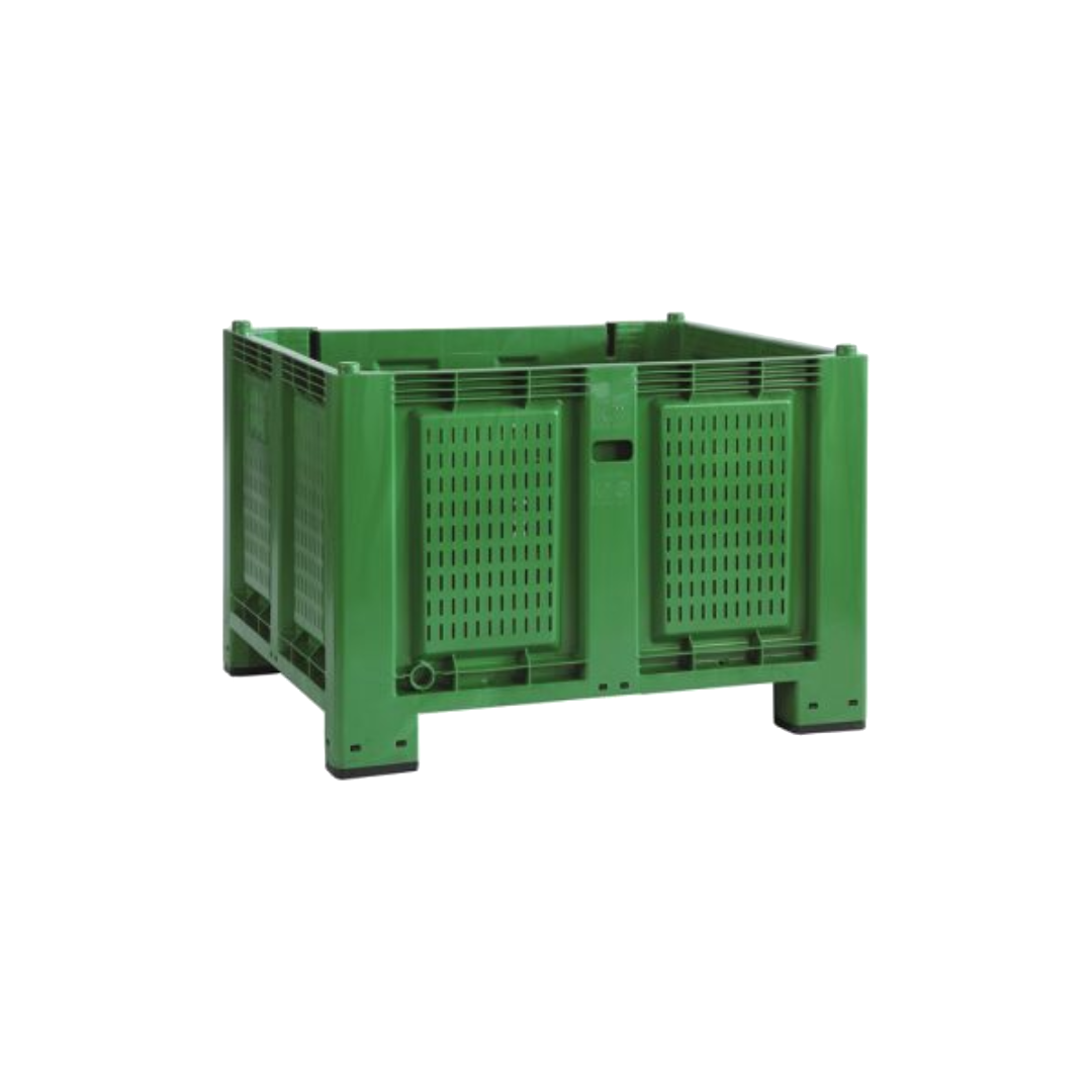 Cargopallet 700 plus con pareti grigliate - verde alimentare