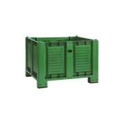 Cargopallet 700 plus con pareti grigliate - verde alimentare