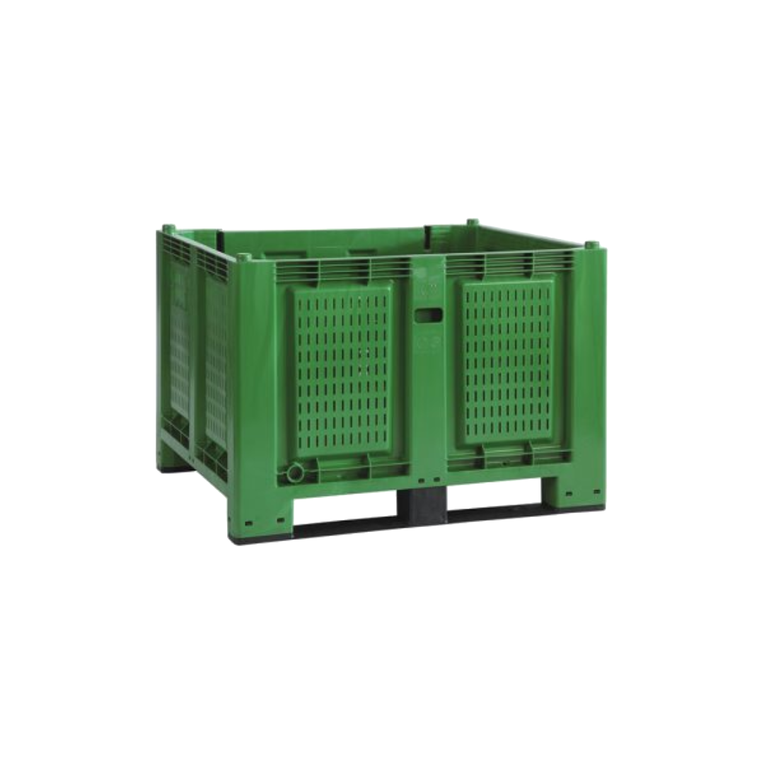 Cargopallet 700 plus con pareti grigliate - verde alimentare