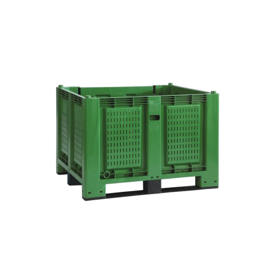 Cargopallet 700 plus con pareti grigliate - verde alimentare