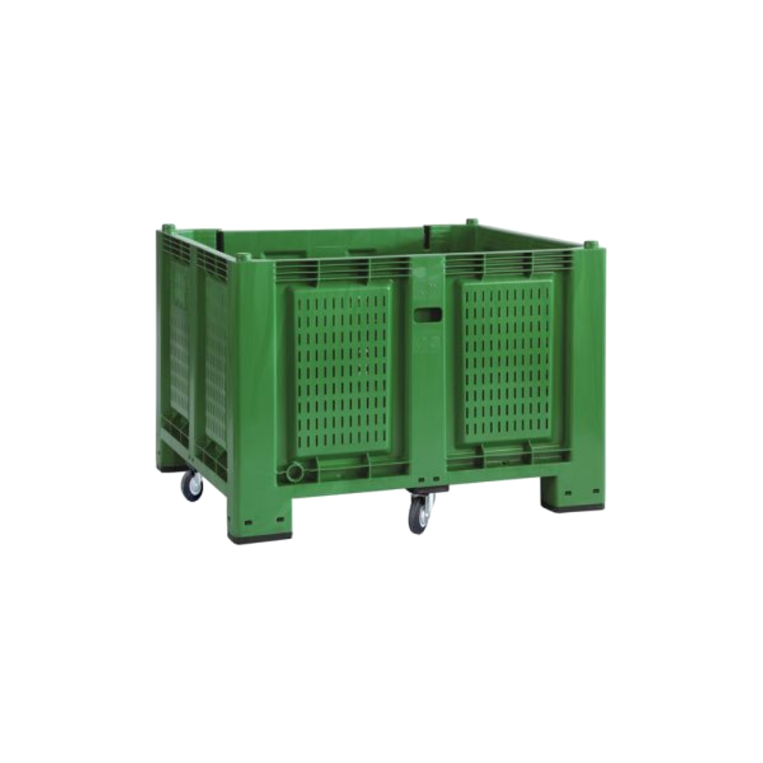 Cargopallet 700 plus con pareti grigliate - verde alimentare