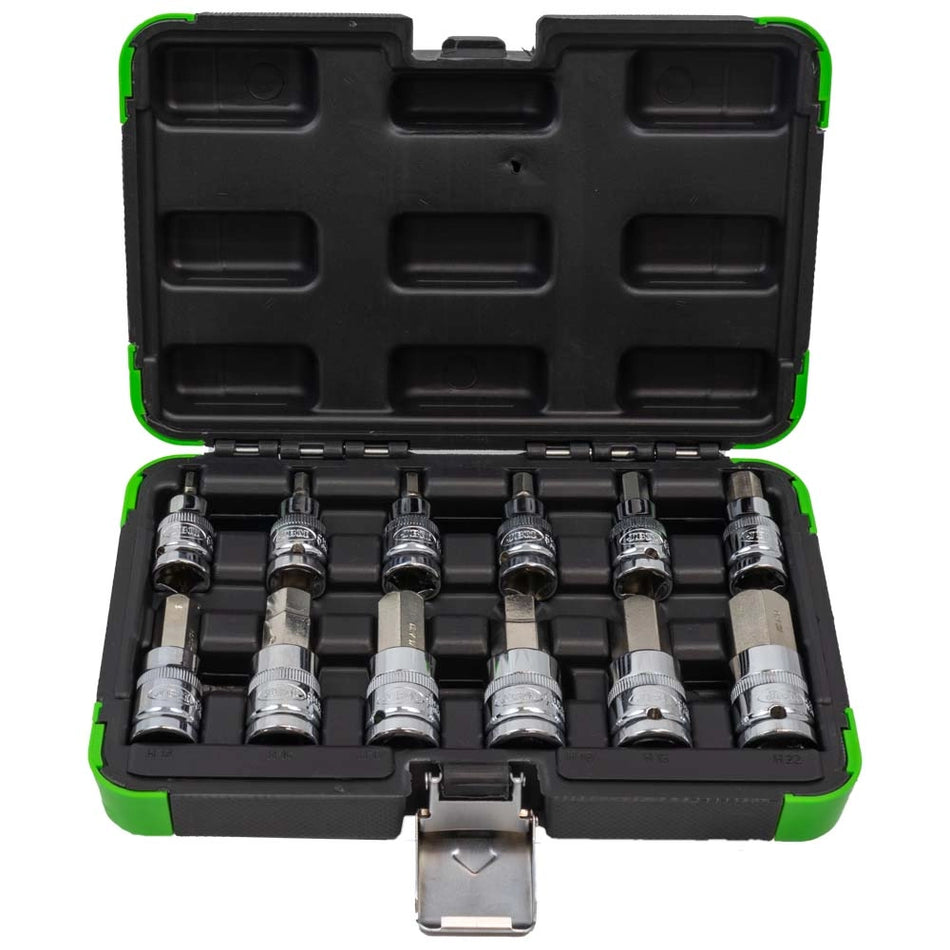 12-piece set with 1/2" drive - hex drive