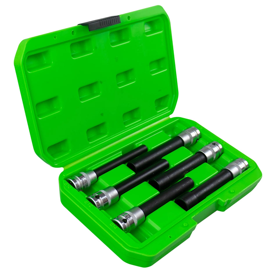 Set di 6 bussole 1/2" torx tipo e extra lunghe