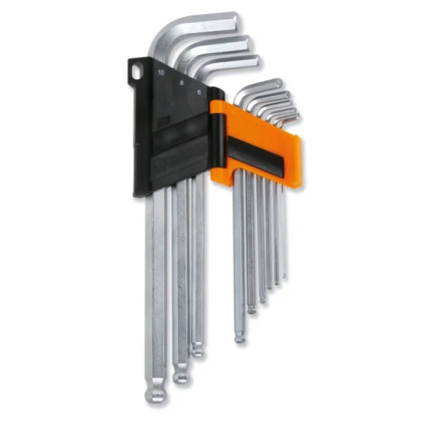 Serie di 9 chiavi maschio esagonale piegate con un'estremità sferica - 96BPC/SC9