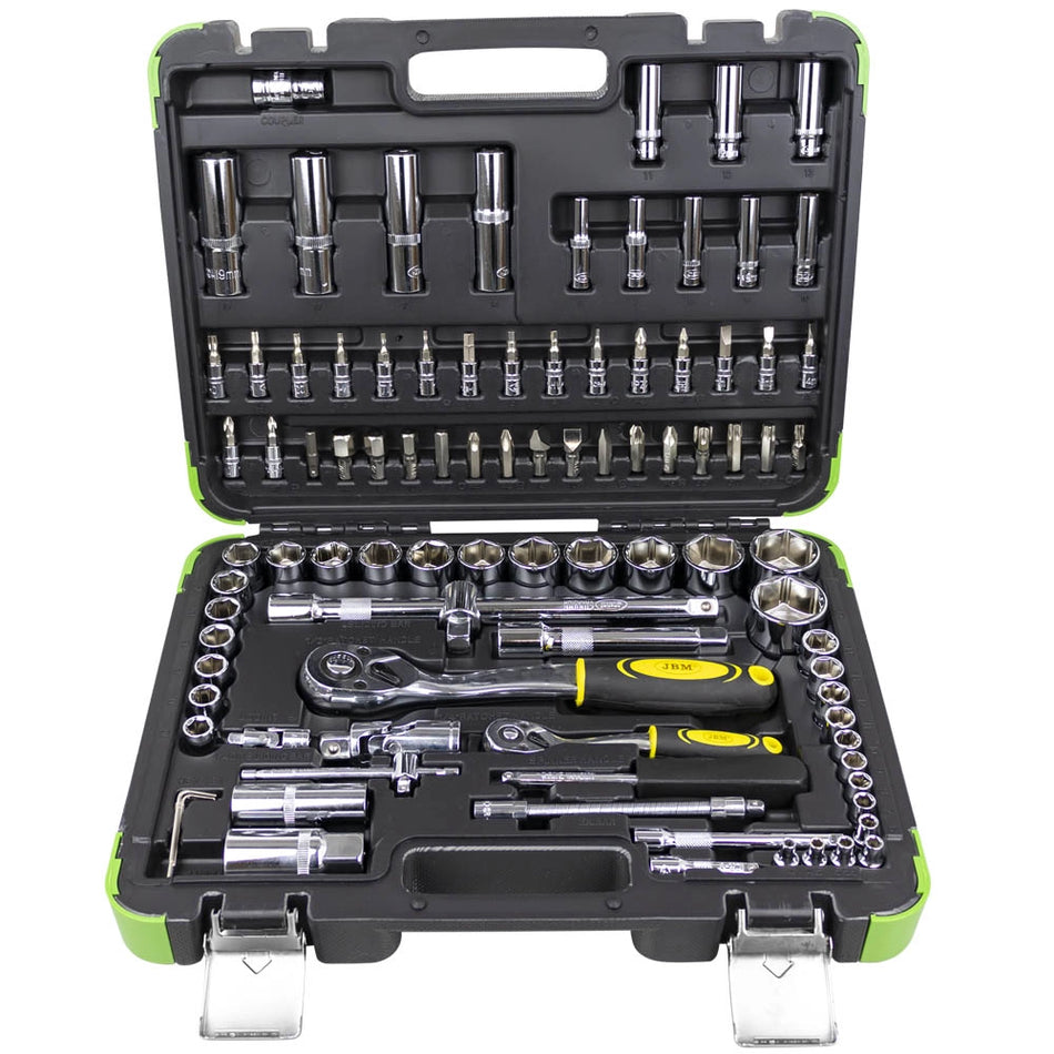 Tool case with 74 pieces (polygon sockets)