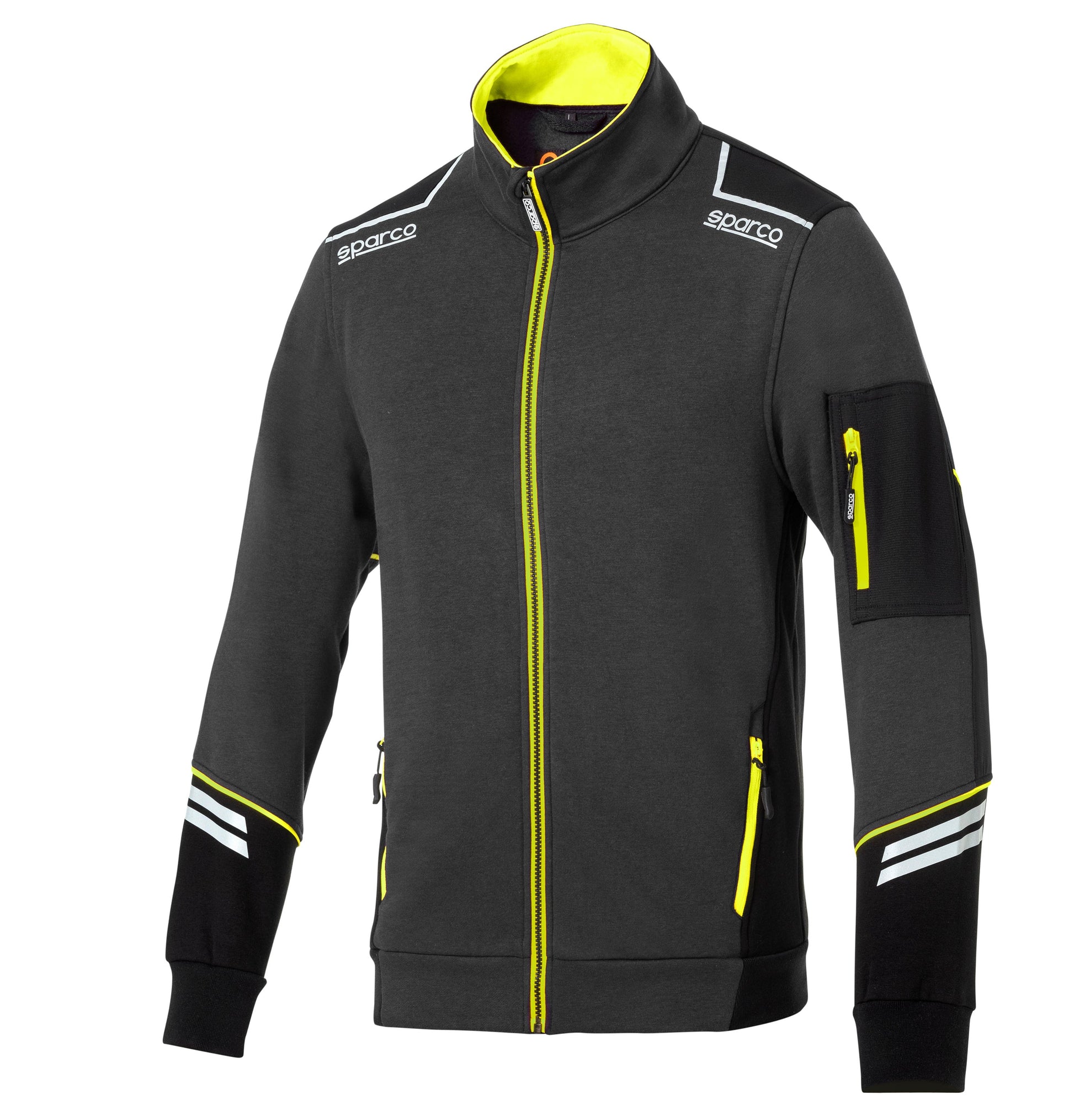 ALABAMA grigio/giallo - Felpa da lavoro tecnica full zip