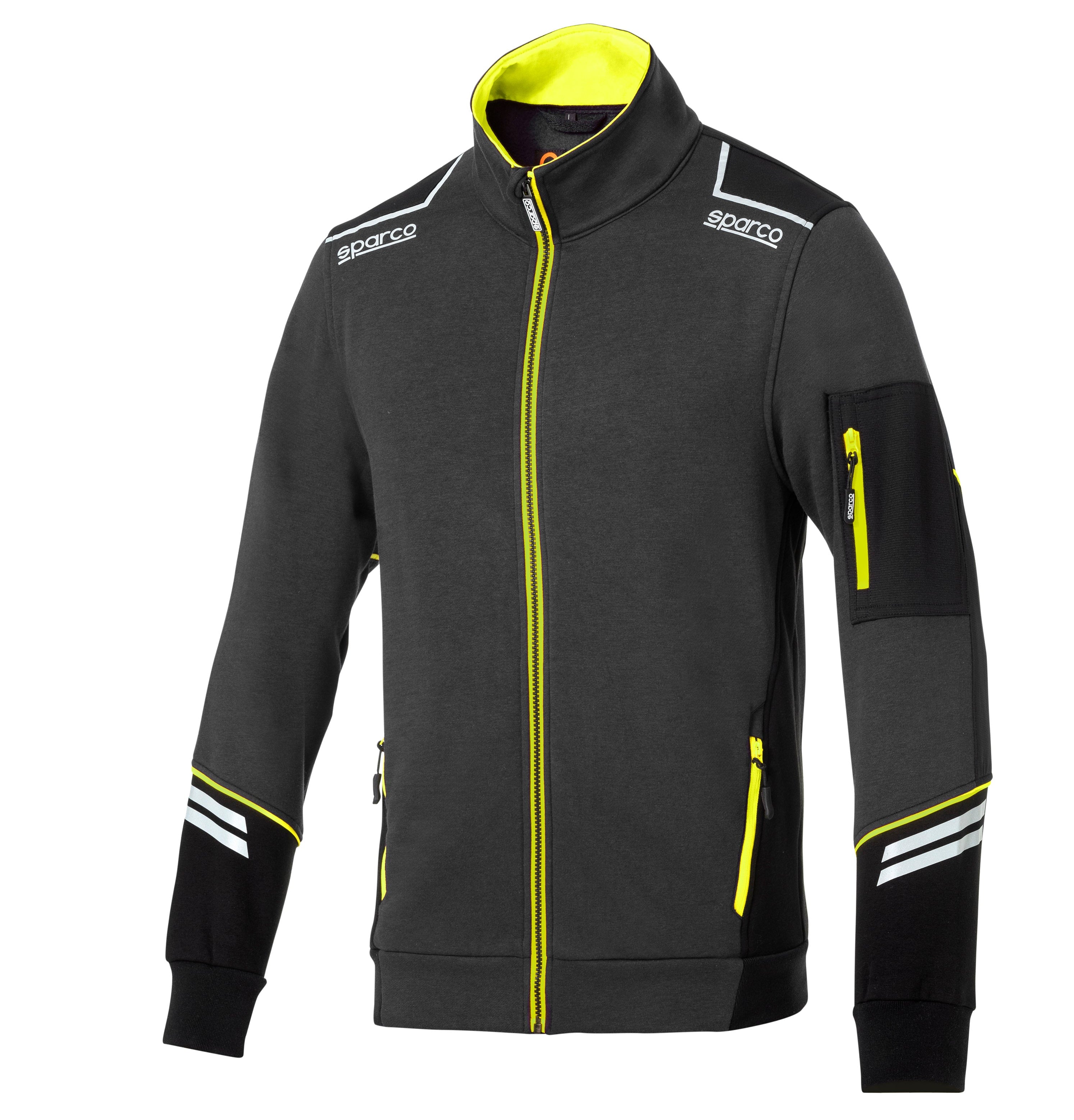 ALABAMA grigio/giallo - Felpa da lavoro tecnica full zip