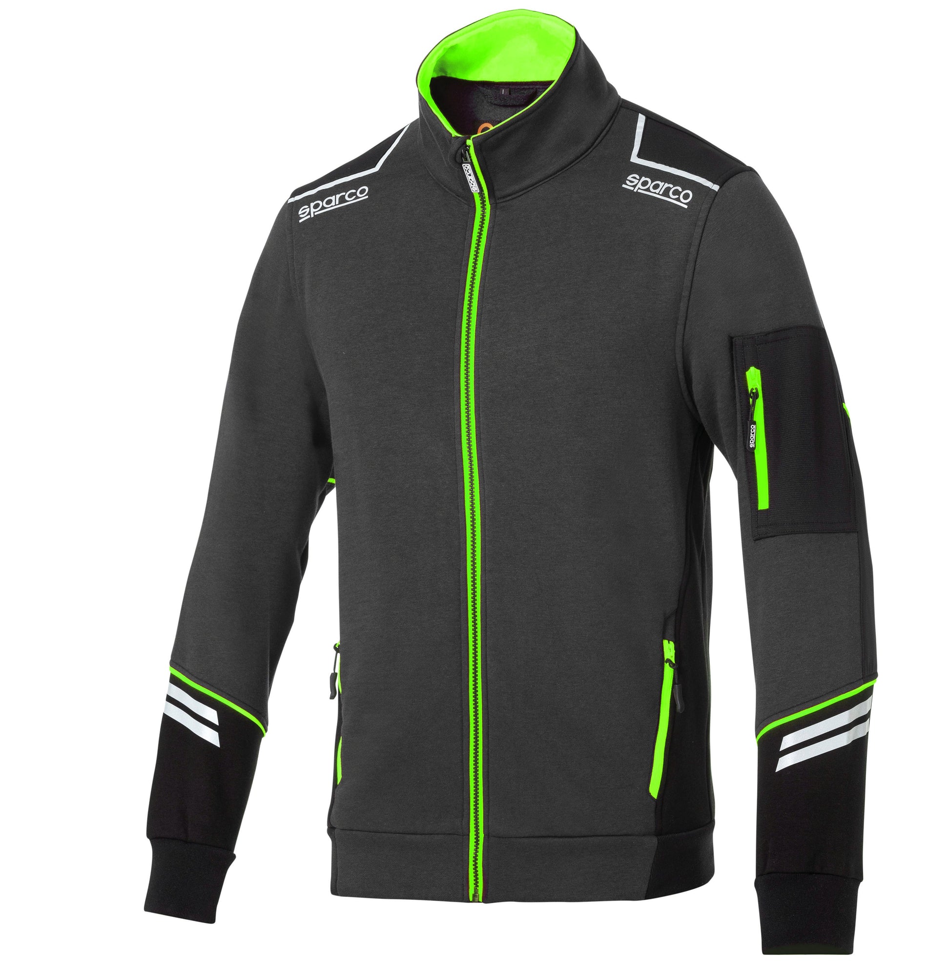 ALABAMA grigio/verde - felpa da lavoro tecnica full zip