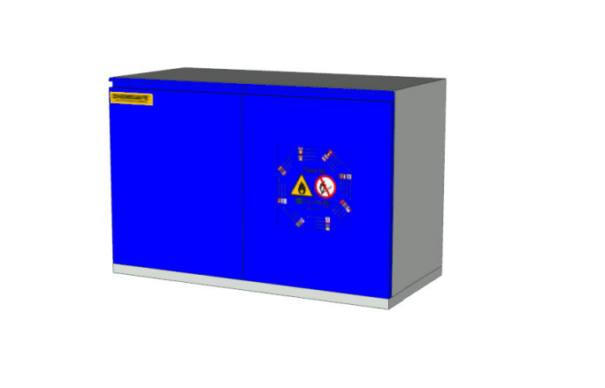 Armadio Ignifugo EN 14470-1 Batterie al Litio - 1090x520x720 mm