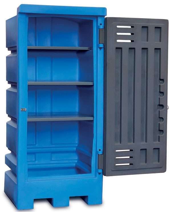 Armadio in Polietilene per Acidi e Corrosivi 50L – 830x830x1990 mm