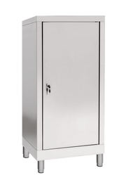 Low stainless steel storage cabinet with 1 door