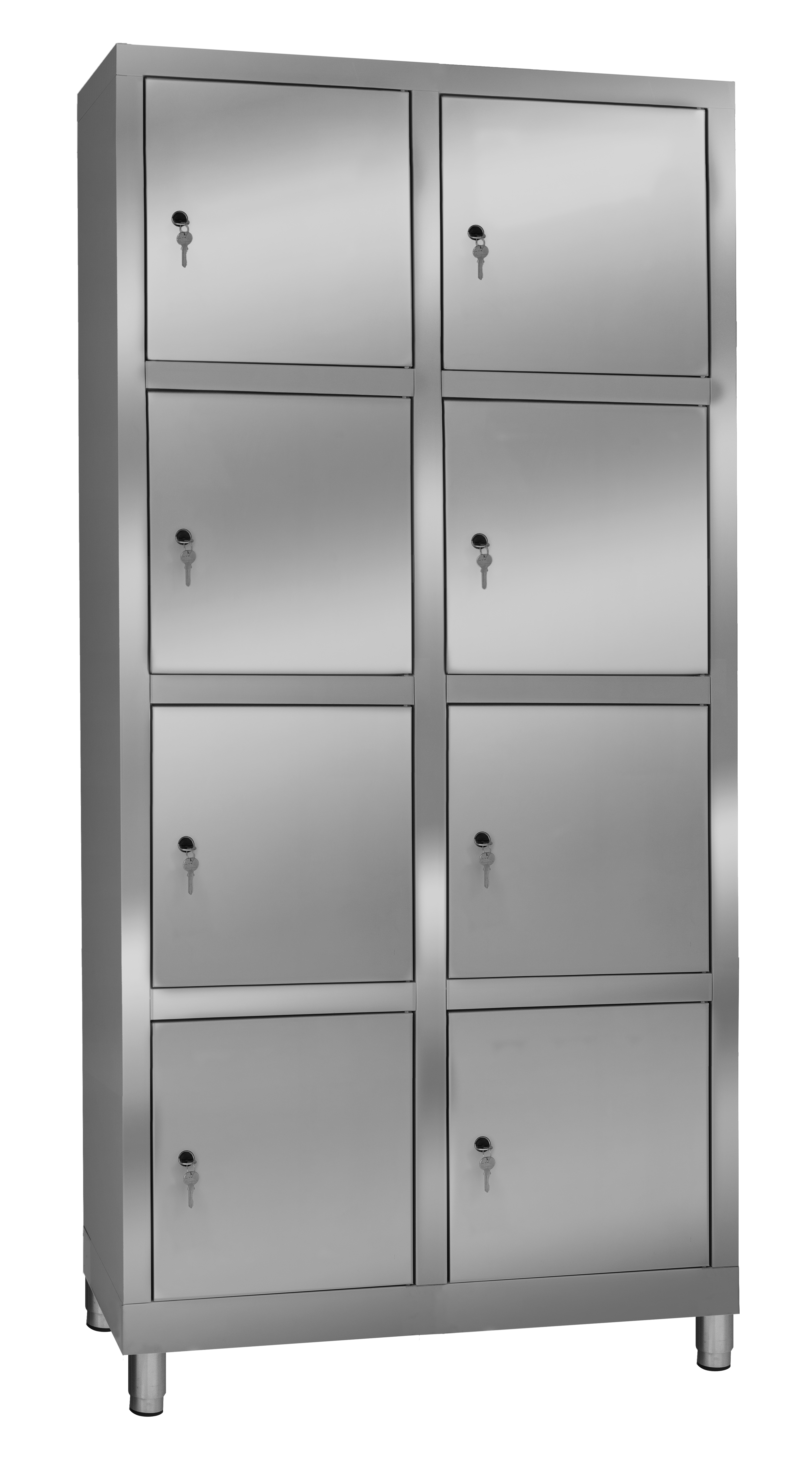 8-door stainless steel filing cabinet