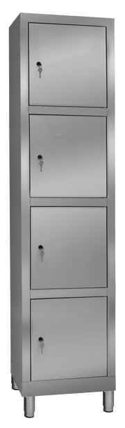 Armadio casellario in acciaio inox a 4 ante