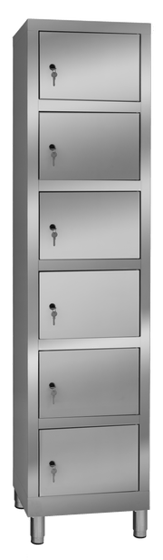 Armadio casellario in acciaio inox a 6 ante