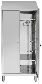 Armadio spogliatoio in acciaio inox biposto a 1+1 anta